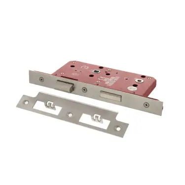 Click Here To Enlarge This Photo Of Atlantic - ALKDINB60SSS DIN Mortice Bathroom Lock 60mm backset (78mm c/c) - Satin Stainless Steel