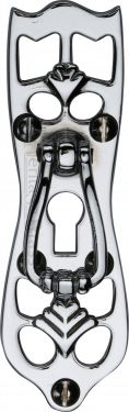 Click Here To Enlarge This Photo Of V5023-PC Heritage Brass Cabinet Pull Ornate Design Polished Chrome Finish