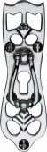 V5023-PC Heritage Brass Cabinet Pull Ornate Design Polished Chrome Finish