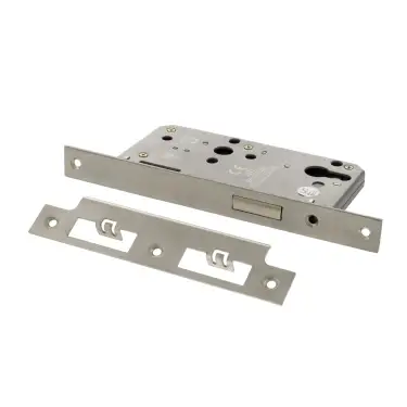 Click Here To Enlarge This Photo Of Atlantic - ALKDINED60SSS DIN Mortice Euro Profile Deadlock 60mm backset - Satin Stainless Steel