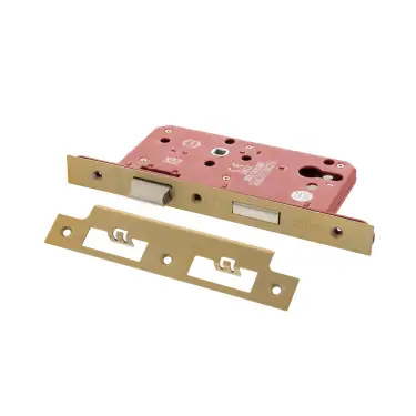 Click Here To Enlarge This Photo Of Atlantic - ALKDINES60SB DIN Mortice Euro Profile Sashlock 60mm backset (72mm c/c) - Satin Brass