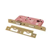 Atlantic - ALKDINES60SB DIN Mortice Euro Profile Sashlock 60mm backset (72mm c/c) - Satin Brass