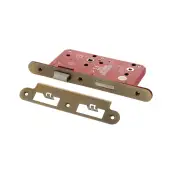 Atlantic - ALKDINRB60MAB DIN Mortice (Radius) Bathroom Lock 60mm backset (78mm c/c) - Matt Antique Brass