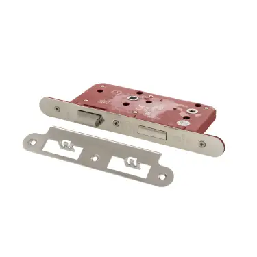 Click Here To Enlarge This Photo Of Atlantic - ALKDINRB60PSS DIN Mortice (Radius) Bathroom Lock 60mm backset (78mm c/c) - Polished Stainless Steel