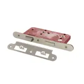 Atlantic - ALKDINRB60PSS DIN Mortice (Radius) Bathroom Lock 60mm backset (78mm c/c) - Polished Stainless Steel