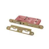 Atlantic - ALKDINRB60SB DIN Mortice (Radius) Bathroom Lock 60mm backset (78mm c/c) - Satin Brass
