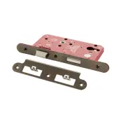Atlantic - ALKDINRES60AB DIN Mortice (Radius) Euro Profile Sashlock 60mm backset (72mm c/c) - Antique Brass