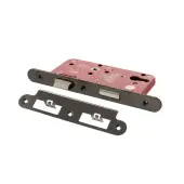 Atlantic - ALKDINRES60BN DIN Mortice (Radius) Euro Profile Sashlock 60mm backset (72mm c/c) - Black Nickel