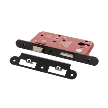 Click Here To Enlarge This Photo Of Atlantic - ALKDINRES60MB DIN Mortice (Radius) Euro Profile Sashlock 60mm backset (72mm c/c) - Matt Black