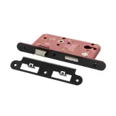 Atlantic - ALKDINRES60MB DIN Mortice (Radius) Euro Profile Sashlock 60mm backset (72mm c/c) - Matt Black