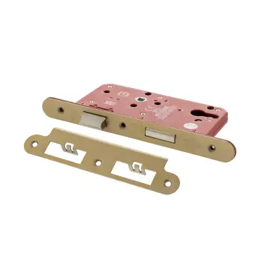 Click Here To Enlarge This Photo Of Atlantic - ALKDINRES60SB DIN Mortice (Radius) Euro Profile Sashlock 60mm backset (72mm c/c) - Satin Brass
