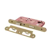 Atlantic - ALKDINRES60SB DIN Mortice (Radius) Euro Profile Sashlock 60mm backset (72mm c/c) - Satin Brass