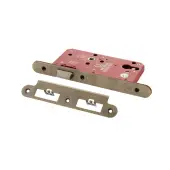 Atlantic - ALKDINRL60AB DIN Mortice (Radius) Latch 60mm backset - Antique Brass