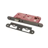 Atlantic - ALKDINRL60BN DIN Mortice (Radius) Latch 60mm backset - Black Nickel