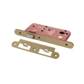 Atlantic - ALKDINRL60SB DIN Mortice (Radius) Latch 60mm backset - Satin Brass