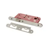 Atlantic - ALKDINRL60SC DIN Mortice (Radius) Latch 60mm backset - Satin Chrome