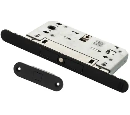 Click Here To Enlarge This Photo Of AGBTWCMB - AGB Touch Magnetic Door Catch Bathroom Lock - Matt Black