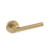 Atlantic - S28RSB STATUS 'Nebraska' Lever on Round Rose - Satin Brass
