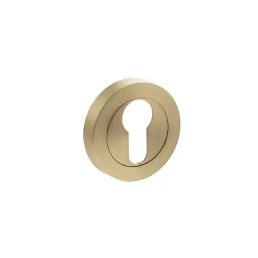 Click Here To Enlarge This Photo Of Atlantic - S2ESCERSB STATUS Euro Escutcheons on Round Rose - Satin Brass