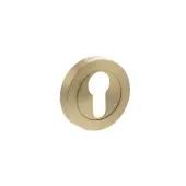 Atlantic - S2ESCERSB STATUS Euro Escutcheons on Round Rose - Satin Brass
