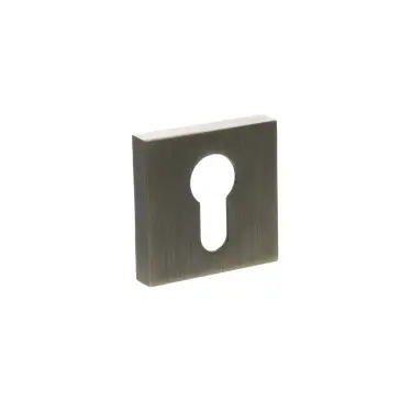 Click Here To Enlarge This Photo Of Atlantic - S4ESCESAB STATUS Euro Escutcheons on S4 Square Rose - Antique Brass