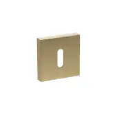 Atlantic - S4ESCKSSB STATUS Key Escutcheons on S4 Square Rose - Satin Brass