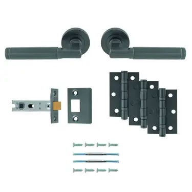 Click Here To Enlarge This Photo Of UDP006ANT/INTB Carlisle Brass 'Belas' Ultimate Door Pack - Anthracite