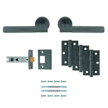 Click Here To Enlarge This Photo Of UDP010ANT/INTB - Carlisle Brass 'Lagos' Ultimate Door Pack - Anthracite