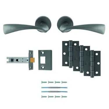 Click Here To Enlarge This Photo Of UDP007ANT/INT Carlisle Brass 'Sintra' Ultimate Door Pack - Anthracite