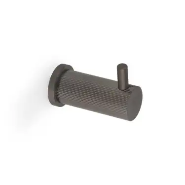 Click Here To Enlarge This Photo Of AW776DBZPVD - Alexander & Wilks Brunel Reeded Coat Hook - Dark Bronze PVD