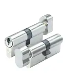 P5EP80CTNPE - Zoo Hardware P5 (Contract) Euro Profile Cylinder & Turn 80mm (40/40T) Nickel Plated