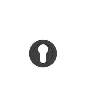Click Here To Enlarge This Photo Of RT001-PVDBLK - Zoo Hardware Rosso Tecnica Euro Profile Escutcheon - PVD Black