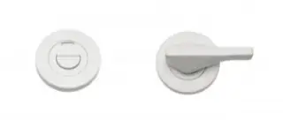RT006I-PCW - Zoo Hardware Rosso Tecnica Accessible Turn & Indicator Release - Powder Coated White