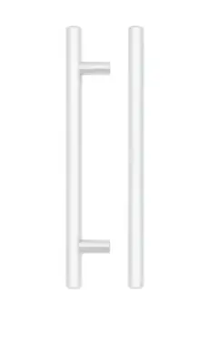 Click Here To Enlarge This Photo Of TDFPT-128-188MW - Zoo Hardware T Bar Cabinet Handle 128mm c/c (188mm Overall Length) Matt White Finish