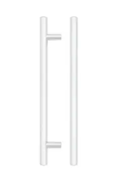 Click Here To Enlarge This Photo Of TDFPT-160-220MW - Zoo Hardware T Bar Cabinet Handle 160mm c/c (220mm Overall Length) Matt White Finish
