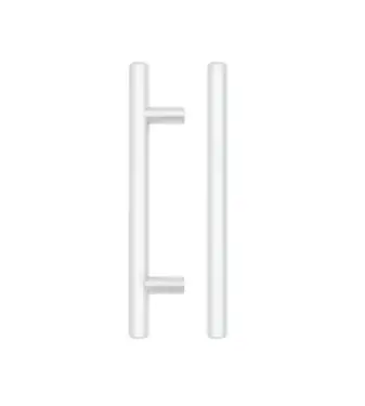 Click Here To Enlarge This Photo Of TDFPT-96-156MW - Zoo Hardware T Bar Cabinet Handle 96mm c/c (156mm Overall Length) Matt White Finish