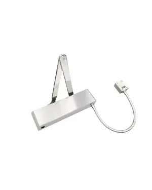 Click Here To Enlarge This Photo Of VDC-EMS04-HO/SF-SR-SSS - Zoo Hardware Vier Electro Magnetic Overhead Door Closer (Hold Open/Swing Free) Fixed Power Size 4 with Standard Arm & Semi Radius Cover - Satin Stainless Steel Finish