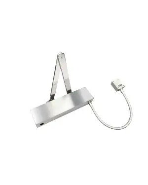 Click Here To Enlarge This Photo Of VDC-EMS06-HO/SF-SQ-SSS - Zoo Hardware Vier Electro Magnetic Overhead Door Closer (Hold Open/Swing Free) Fixed Power Size 6 with Standard Arm & Square Cover - Satin Stainless Steel Finish