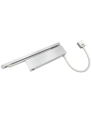 Click Here To Enlarge This Photo Of VDC-EMT03-HO/SF-SQ-SE - Zoo Hardware Vier Electro Magnetic Overhead Door Closer (Hold Open/Swing Free) Fixed Power Size 3 with Track Arm & Square Cover - Silver Finish