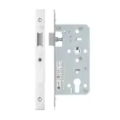 VDL0055-L-PSS - Zoo Hardware Vier DIN Latch 55mm Backset with 2pc Square Forend - Polished Stainless Steel Finish