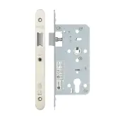 VDL0055-L-R-SSS - Zoo Hardware Vier DIN Latch 55mm Backset with 2pc Radius Forend - Satin Stainless Steel Finish