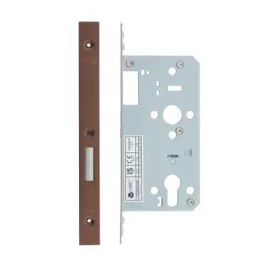 Click Here To Enlarge This Photo Of VDL0055-PVDBZ - Zoo Hardware Vier DIN Euro Deadlock 55mm Backset with 2pc Square Forend - PVD Bronze Finish