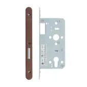 VDL0055-R-PVDBZ - Zoo Hardware Vier DIN Euro Deadlock 55mm Backset with 2pc Radius Forend - PVD Bronze Finish