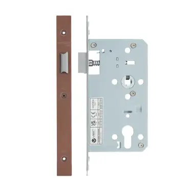 Click Here To Enlarge This Photo Of VDL0060-L-PVDBZ - Zoo Hardware Vier DIN Latch 60mm Backset with 2pc Square Forend - PVD Bronze Finish