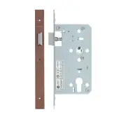 VDL0060-L-PVDBZ - Zoo Hardware Vier DIN Latch 60mm Backset with 2pc Square Forend - PVD Bronze Finish