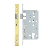 VDL0060-L-PVDG - Zoo Hardware Vier DIN Latch 60mm Backset with 2pc Square Forend - PVD Gold Finish