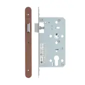 VDL0060-L-R-PVDBZ - Zoo Hardware Vier DIN Latch 60mm Backset with 2pc Radius Forend - PVD Bronze Finish