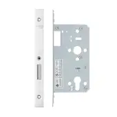 VDL0060-PSS - Zoo Hardware Vier DIN Euro Deadlock 60mm Backset with 2pc Square Forend - Polished Stainless Steel Finish