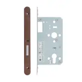 VDL0060-R-PVDBZ - Zoo Hardware Vier DIN Euro Deadlock 60mm Backset with 2pc Radius Forend - PVD Bronze Finish