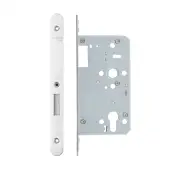 VDL0060-ST-R-PSS - Zoo Hardware Vier DIN Single Throw Euro Deadlock 60mm Backset with 2pc Radius Forend - Polished Stainless Steel Finish